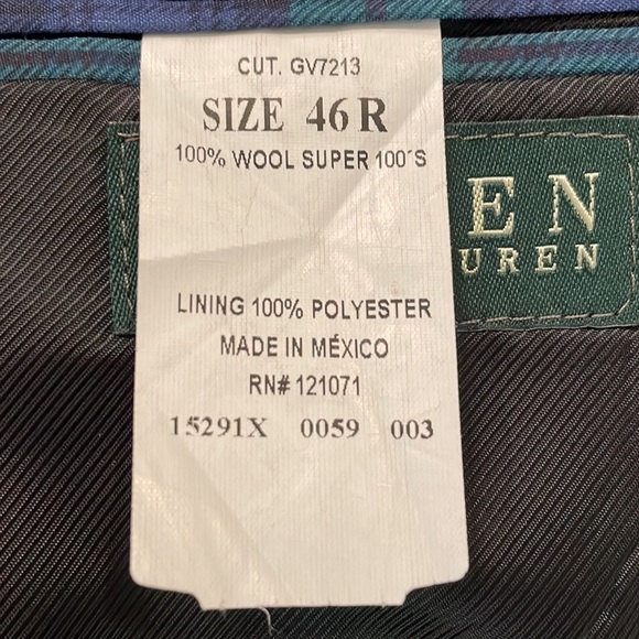 RALPH LAUREN Formal/Tuxedo Worsted Wool Sport Coat Jacket BLACK / Size 46R - Picture 12 of 12